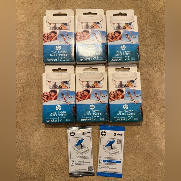Lot of 140 Sheets HP Sprocket Zink Sticky Back Photo Printer Paper 2x3" - Picture 1 of 5